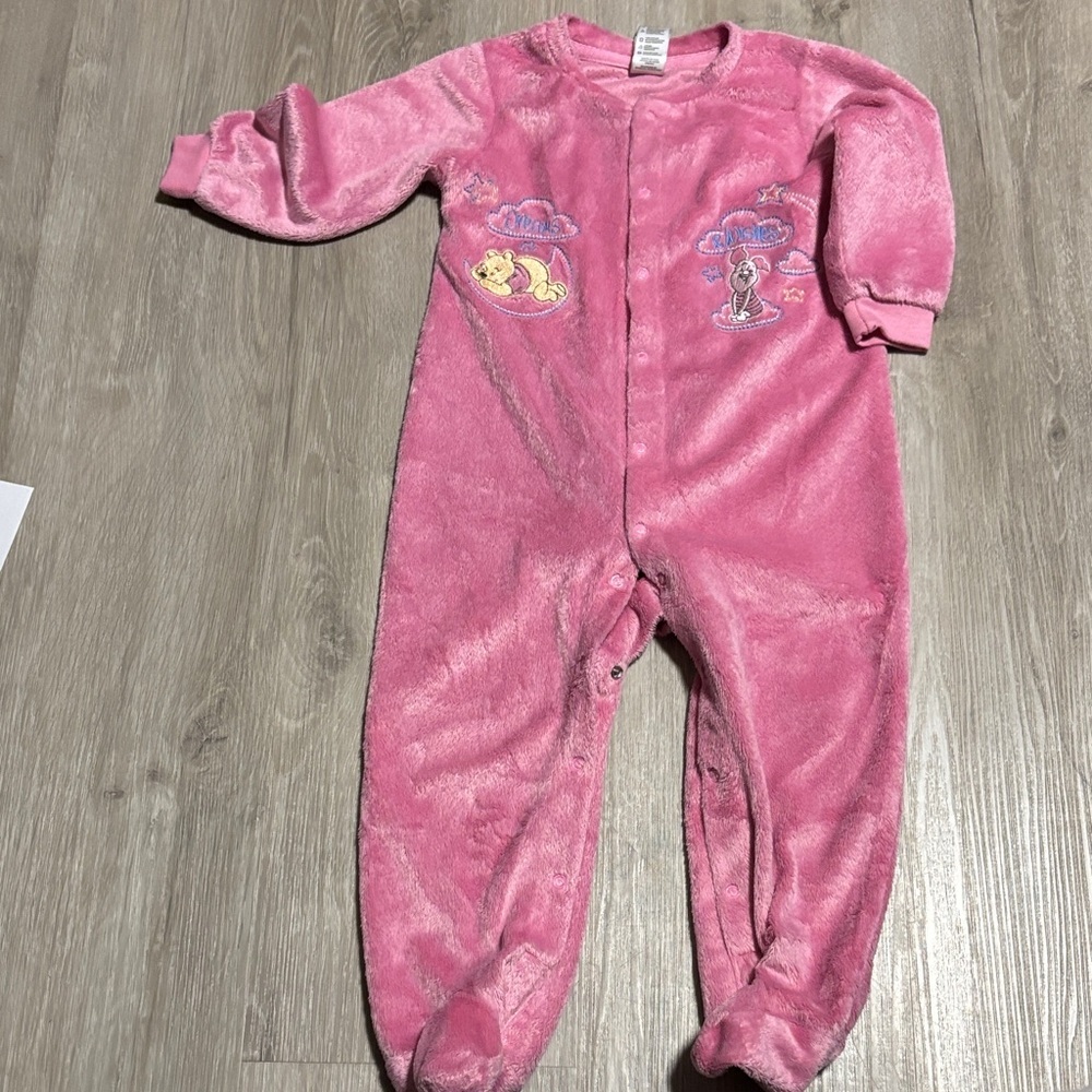 Pink Kids Winnie the Pooh One Piece with Cartoon Characters